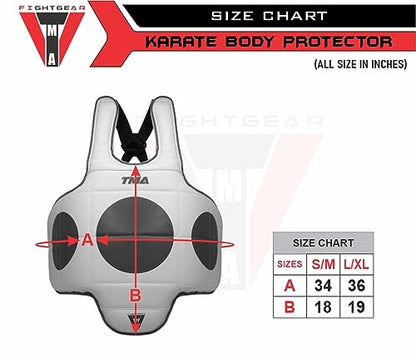 TMA Martial Arts Chest Protector Tae Kwon Do MMA Kickboxing (Reversible) - size: Large-X-Large