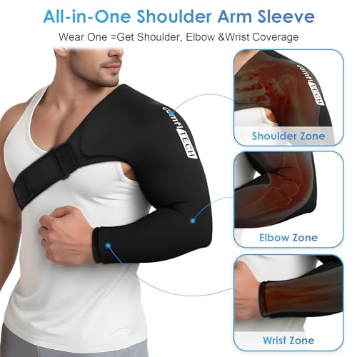 ComfiTECH Shoulder Arm Ice Pack Wrap for Pitchers, Flexible Ice Sleeve, XL - size: Extra Large