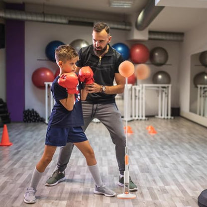 Boxing Reflex Ball Punching Bag Stand Reflex Trainer Hand-Eye Coordination | Standalone for Kids Adults Teens Home Gym Boxing Training Speed Cardio Fitness Workout Dexterity Exercise Equipment - size: 135cm