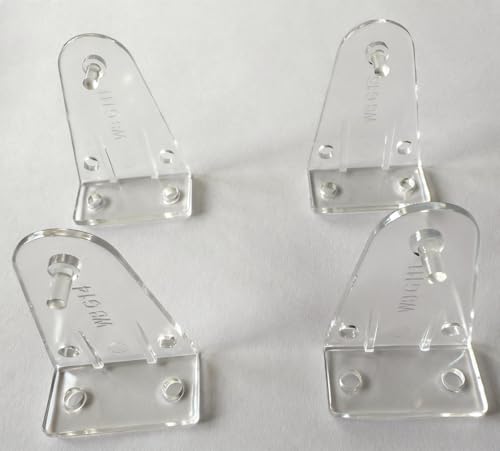 Cutelec 4pcs Hold Down Brackets Clear Color Bottom Rail Hold Clips for High Profile Blinds