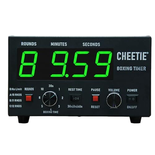 Boxing Interval Timer,Professional Gym Timer with LED Display,Selectable Training Time & Cycle Repetitions,Adjustable Sound,for Muay Thai,MMA,Kickboxing Green - color: Green