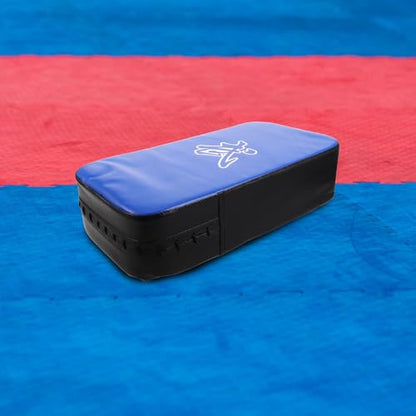 Beaupretty Taekwondo Kick Pad MMA Kickboxing Training Target Thickened Pu Curved Strike Shield Blue for Martial Arts Sparring and Boxing Gym Equipment