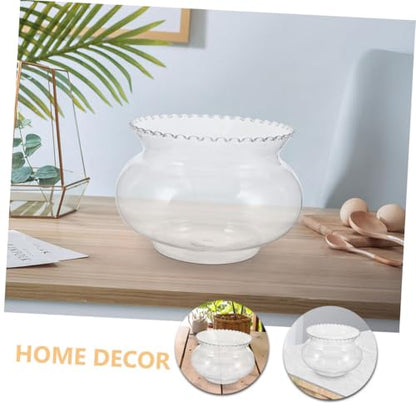 DECHOUS Round Aquarium Versatile Fish Bowl for Betta Fish Turtles for Home Decor Hydroponic Display Compact Desktop Centerpiece Easy Maintenance