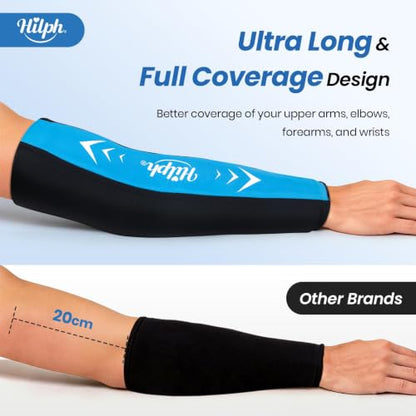 Hilph Full Arm Elbow Ice Pack Sleeve for Pitchers, Extended-Length Design - size: Large