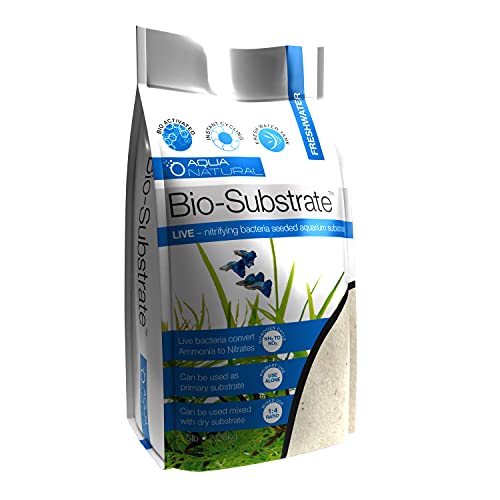Aqua Natural Sugar White Sand Bio-Substrate 5lb for Freshwater Aquariums, Sand seeded with Start up bio-Active nitrifying Bacteria
