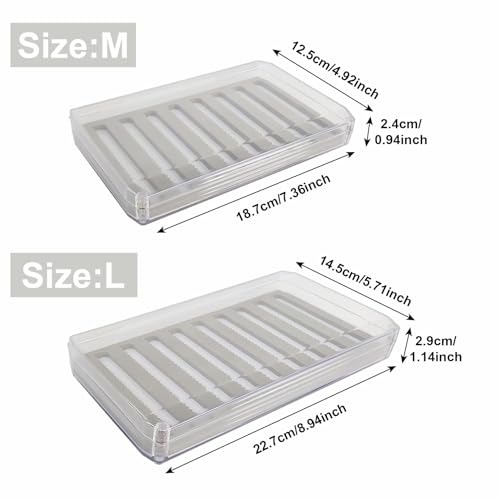 Aventik Large Clear Fly Fishing Box Deep Capacity for Streamers &Saltwater Bass Flies Lightweiht Tackle Storage with Magnetic Closure Easy-Access Fly Organizer (H055MA+Foam A) - style: H055MA