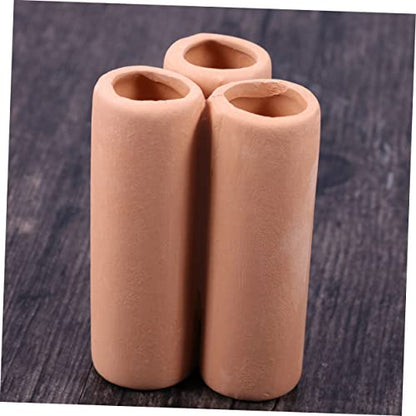 Happyyami 2pcs Moss Tube Cultivating Container Mineral Tube for Aquarium Fish Tank Ceramic