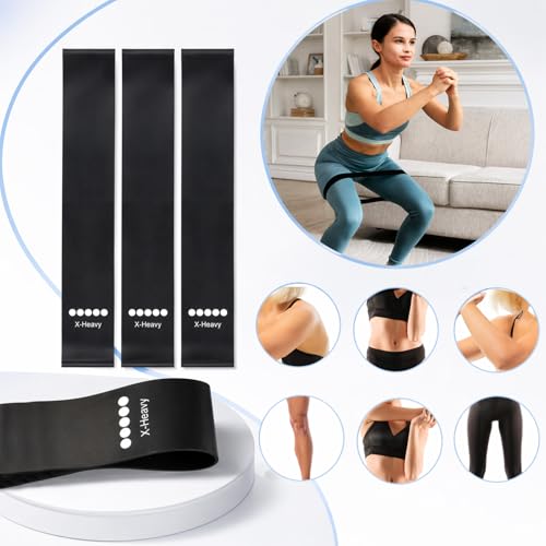 3Pcs Ring Resistance Bands Resistance Ring Elastic Loop Band, Black