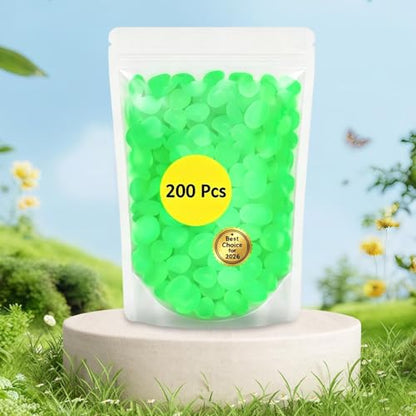 Garden Glow Rocks - Vibrant Night Light Landscape Stones, Weather-Resistant Aquarium Gravel Set, Decorative Walkway Lighting, Rigid Polymer Accessory Case Frame | for Courtyard Flower Bed