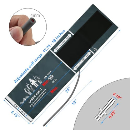 Cosmos Blood Pressure Monitor Replacement Cuff with Metal Air Hose Connector for Blood Pressure Monitor and Machine for 33-47 cm Upper Arm Circumference (Large Adult Size) - style: Large Adult size