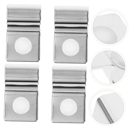 Kisangel Quick-Install Aquarium Lid Support Stainless Steel Clips for Glass Tank Cover 10mm