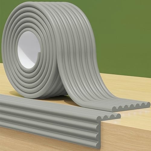 Baby Corner Guards 13.12 FT-Ultra Soft Sponge Edge & Corner Protectors,Desk Edge Cushion,for Furniture,Table,Fireplace - Safety Bumper with Strong Adhesive Tape,Grey,3.15 Inch Wide - color: Gray, size: 13.12Ft x 3.15"W x 0.31"Th