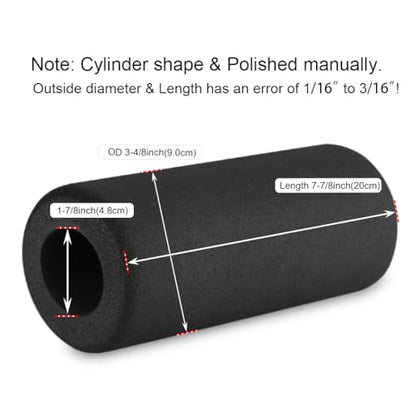 Sponge Foam Foot Pad Roller Pair, Used for Replacing Gym Exercise Equipment, Suitable for 2-inch Rod (Foam 7-7/8" X 3-4/8" Od X 1-7/8" Id) - color: Foam 7-7/8" X 3-4/8" Od X 1-7/8" Id
