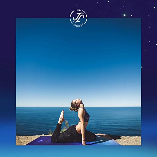June & Juniper Travel Yoga Mat Foldable Lightweight - Thin Light Non-Slip Travel Yoga Mat Eco - color: ocean breeze