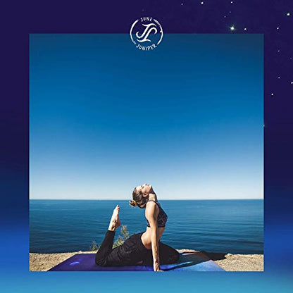 June & Juniper Travel Yoga Mat Foldable Lightweight - Thin Light Non-Slip Travel Yoga Mat Eco - color: ocean breeze