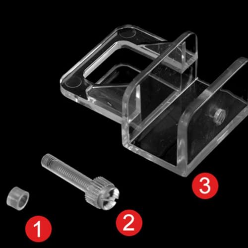 6 Pcs Aquarium Net Clip Fish Tank Anti Jumping Net Clip Tank Screen Net Holders Easy to Install Office Parts Replacement Home Pets Supplies Fixer Holder Acrylic Fixed Clip Aquarium Accessories