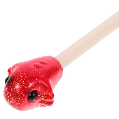 FRCOLOR Fish Training Stick Toys Fish Betta Training Wand Betta Bed Tunnel Hide Resting Tube Wooden Stick Interactive Wooden Wand for Aquariums-Random Color
