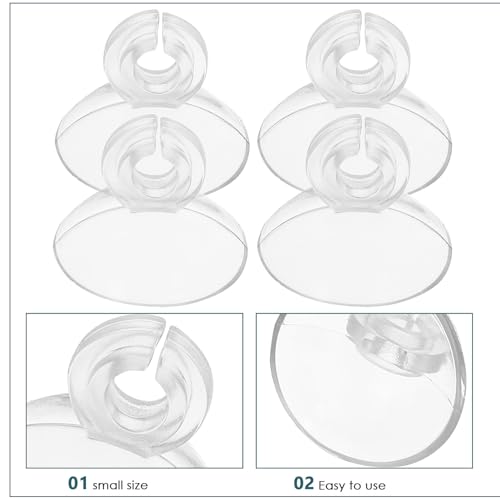 GLEAVI 20pcs Aquarium Suction Cup Clips Air Hose Holders Oxygen Tubing Fixing Clips Soft Tube Clamp Set for Fish Tank Air Pump Accessories