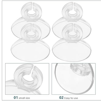 GLEAVI 20pcs Aquarium Suction Cup Clips Air Hose Holders Oxygen Tubing Fixing Clips Soft Tube Clamp Set for Fish Tank Air Pump Accessories