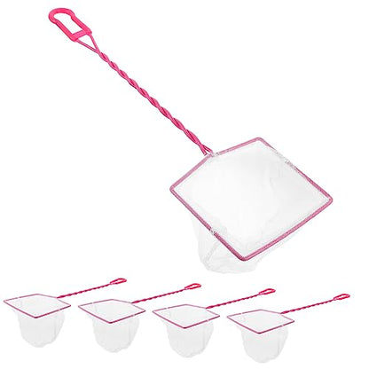 5pcs Portable Fishing Net Convenient Fish Catching Tool for Aquarium Small Fine Mesh Design for Gentle Handling of Fish Tank Supplies