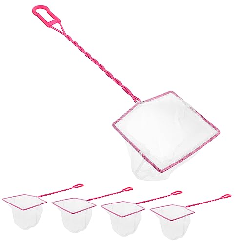 5pcs Portable Fishing Net Convenient Fish Catching Tool for Aquarium Small Fine Mesh Design for Gentle Handling of Fish Tank Supplies