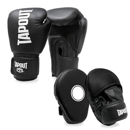 TAPOUT Boxing Kit with 10 oz Gloves and Matching Blocking Focus Pads