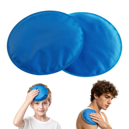 Reusable Round Hot Cold Therapy Gel Ice Packs for Injuries and Joint Pain - size: 2 Count (Pack of 1)