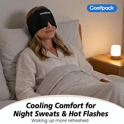 Comfpack Migraine Relief Cap Headache Hat Ice Pack Mask, 30% Longer Cold