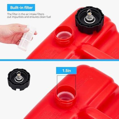 3 Gallon Marine Tank, 12 L Portable Marine Tank, Boat Marine Transfer Tank with Hose, I-Shaped Handle