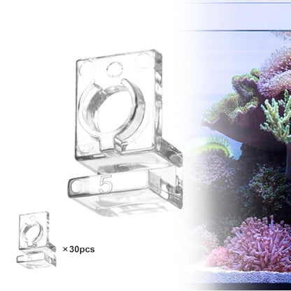 Clear Aquarium Lid Clamps Set - 30 Pieces, for 5mm