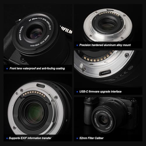 VILTROX 25mm F1.7 Air FE Pocket Dispo Lens AF F/1.7 E-Mount Portable Shot for Sony Beginner's Lens Auto Fcous APS-C Large Aperture Prime FE Lenses