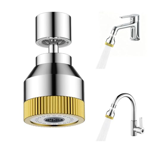 Faucet Sink Aerator/Extender/Sprayer/nozzle,Faucet Attachment Replacement for Bathroom&Kitchen, Anti-slip Swivel Aerator with 55/64" Threaded Adapter (Standard Silver) - color: Standard Silver