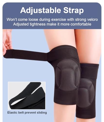 SUJAYU 2 Pack Turtle Volleyball Knee Pads for Women Men Wrestling Knee Pads Wrestling Gear, Crash Pad Snowboarding Gear Knee Protector Soft Knee Pad for Work (X-Large) - size: X-Large
