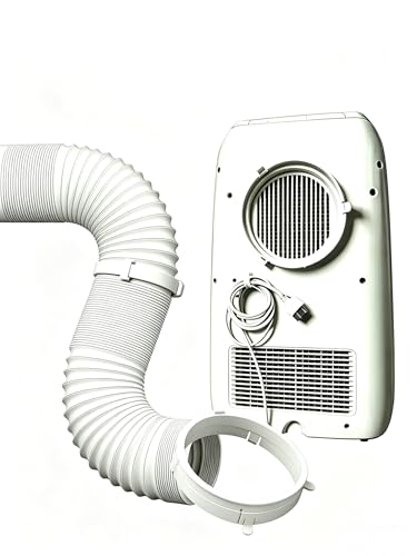 5.9 Inch Portable Air Conditioner Hose Connector, Comes with Threaded Adapter for Repairing Broken AC Hoses, PVC Replacement Adapter for Round Plug-In Exhaust Port