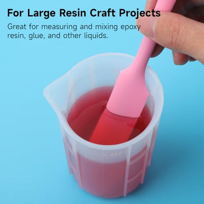 300ml Large Silicone Measuring Cups, 10OZ Reusable Squeeze and Pour Resin Cups for Epoxy, Casting Molds, Slime, Craft Art Projects, Cup Making, Waxing, 6 Packs - size: 300ml*6