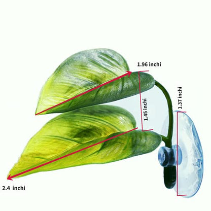 DODO Aqua Betta Fish Leaf Soft Bed Simulating The Natural Habitat for Betta Spawning Grounds Breeding Resting Bed Plastic Suction Cup (1pcs)
