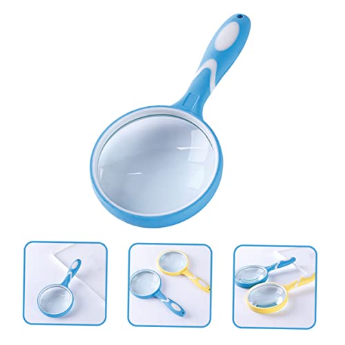 COLLBATH Boys and Girls' Reading Magnifier Handheld Magnifier Handle Design Durable 2X Magnification for Exploration - color: Blue