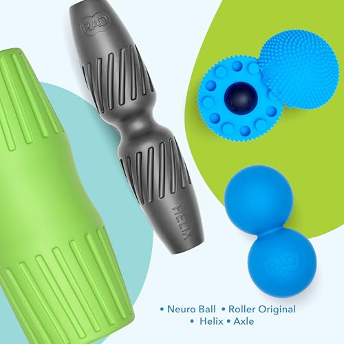 RAD Back Relief Massage Set – Myofascial Release Bundle for Back Pain, Muscle Recovery, and Mobility - Includes Exercise Foam Rollers, XL Peanut Massage Ball, and Neuro Ball Foot Roller - style: Back Bundle – 4-Piece