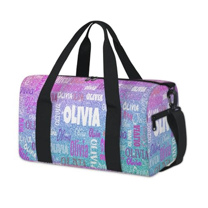 Personalized Dance Bag,Dreamy Glittery Effect, Pink with Blue - color: Blue Pink