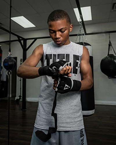 TITLE Boxing Platinum Prime Gel Fist Wraps 2.0 - Boxing Wraps, Quick Wraps Boxing, Boxing Quick Wraps, Boxing Hand Wraps, Hand Wraps for Boxing Gloves, MMA Gloves, Men Wrist Wraps Boxing - size: Large
