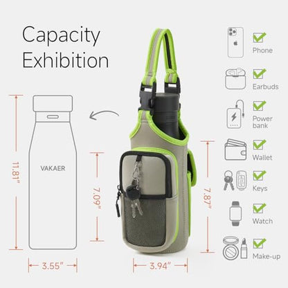 VAKAER Magnetic Gym Bag, Water Bottle Carrier Holder with Phone Pocket & Adjustable Strap,10 Ultra-Strong Magnets Stick to Fitness equipment, Workout Accessories Pouch for Women & Men (Light Grey) - color: Light Grey