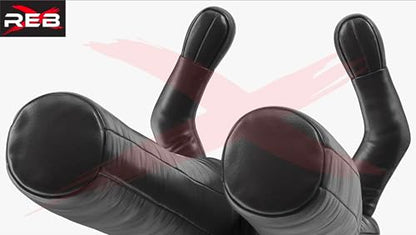 MMA Standing Grappling Dummy, 70-Inch Leather Grappling Dummy Judo Punching Bag Dummy BJJ Wrestling Brazilian JIU Jitsu Submission Self Defense Training Unfilled