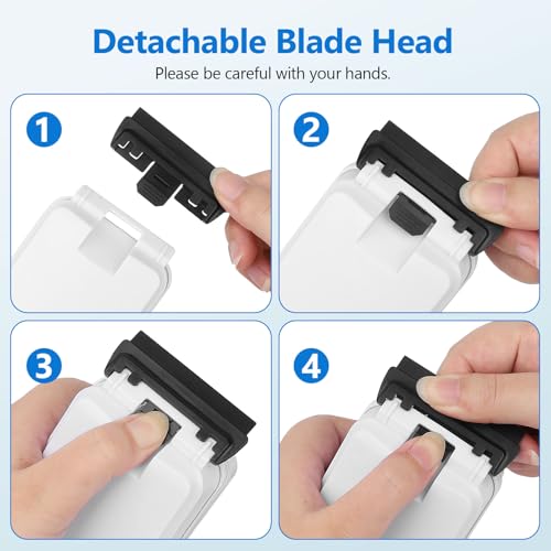 AQQA Aquarium Magnet Glass Cleaner,Dolphin Series-Fish Tank Algae Scraper Brush Cleaner for Glass or Acrylic,2 Detachable Blades Floating Cleaning Tool for 1/4"-2/3" Thickness - size: L 1/4"-2/3" Thickness