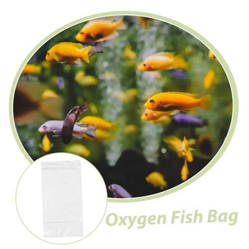 PRETYZOOM 50pcs Plastic Fish Bags for Live Fish Transport Leak-resistant Outdoor Shipping Bags Oxygen Containers for Aquatic Plants and Transport