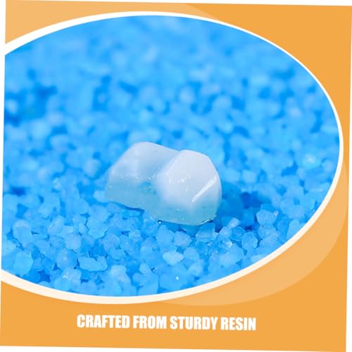 Wakauto 8pcs Aquarium Snow Mountain Décor Thematic Ornaments, 2pcs Realistic Miniature Iceberg Model Fish Tank Glacier Landscape Decoration Tank Accessories