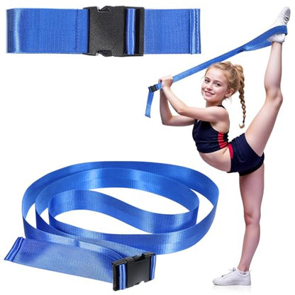 Physical Therapy Strap, Extremity Mobilization Belt, Manual Traction Strap, Adjustable Stretch Straps for Stretching Yoga Leg Shoulder Exercise - color: Blue