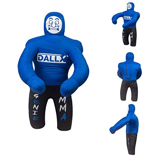 DALLX Kids Grappling Dummy for Fitness Training Practice Wrestling Judo Karate MMA Punching Dummy for Kids Jiu-Jitsu - UNFILLED - color: Blue