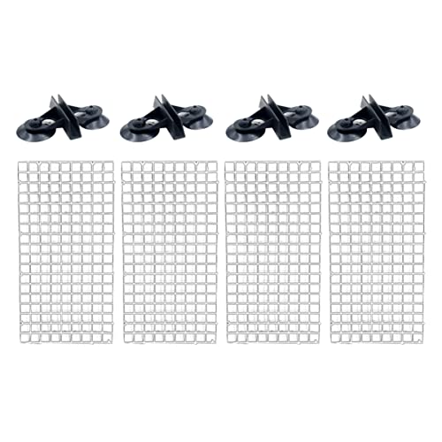 2sets Aquarium Divider Lattice Plate for Betta Tank Suction Cup Cut Splice Fish Tank Separator for Breeding Random Color