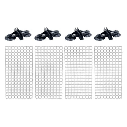 2sets Aquarium Divider Lattice Plate for Betta Tank Suction Cup Cut Splice Fish Tank Separator for Breeding Random Color