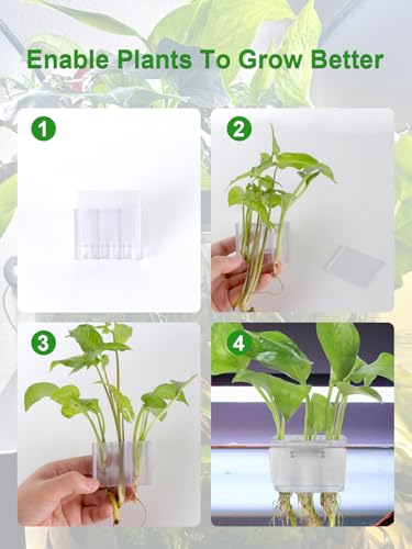 3 Holes Upgraded Aquatic Plant Cup Aquarium Plant Holder for Tank, Hanging Aquarium Plant Holder, Aquarium Aquatic Plant Cultivation, Aquarium Plant Decoration - 2 Pcs White